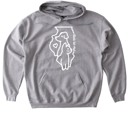 Illinois Cat & Dog&nbsp;, a Sport Grey Gildan Softstyle Pullover Hoodie