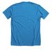 Namast'ay Home with my Rescue Cat, a Neon Blue Premium Unisex Tee (back-view)