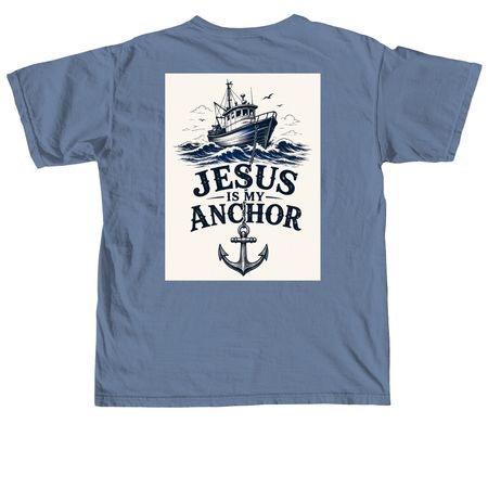 Hebrews 6:19, a Blue Jean Comfort Colors Unisex Tee