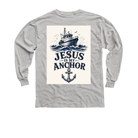 Hebrews 6:19, a Sport Grey Youth Long Sleeve Tee