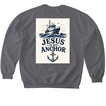 Hebrews 6:19, a Charcoal Softstyle Crewneck Sweatshirt