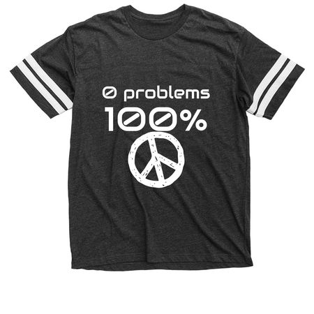 100% Peace&nbsp;, a Vintage Smoke / White Football Jersey Tee