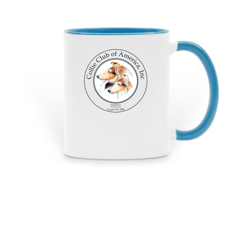 Meet The Breeds, a Light Blue Two-Tone Ceramic Mug
