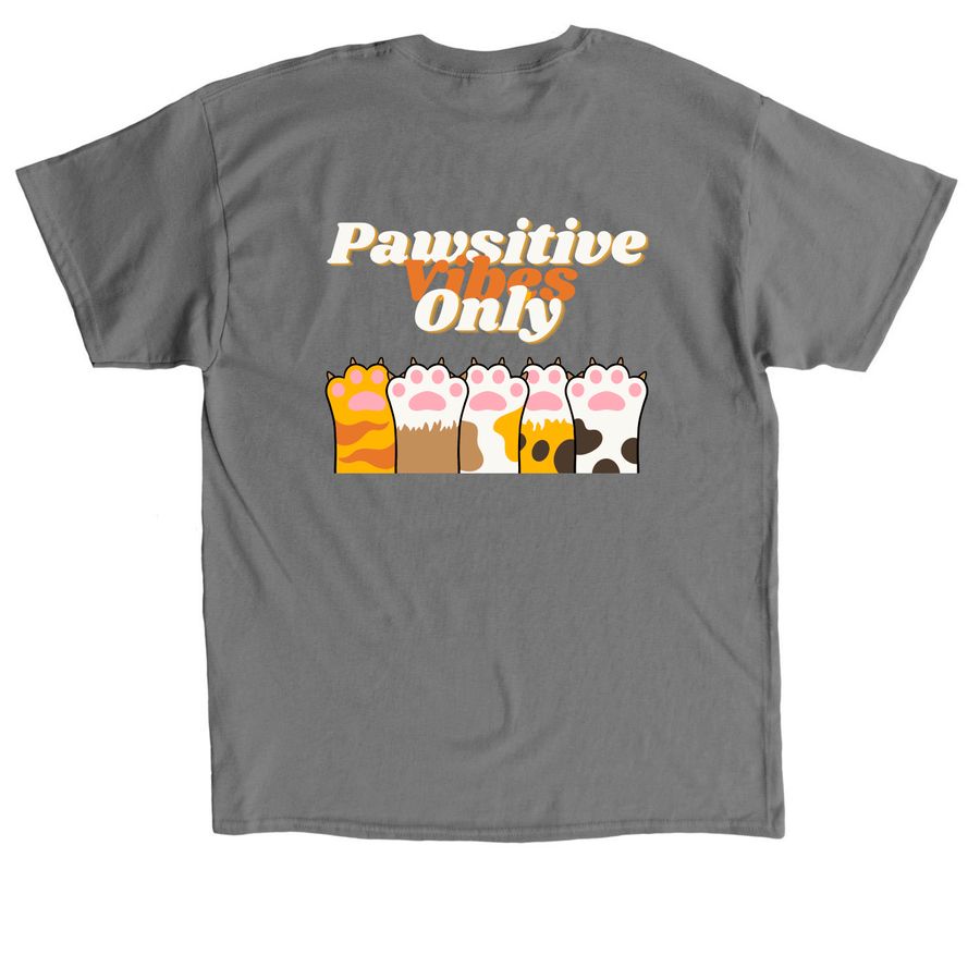 Paws, Paws, Paws, a Charcoal Classic Unisex Tee (back-view)