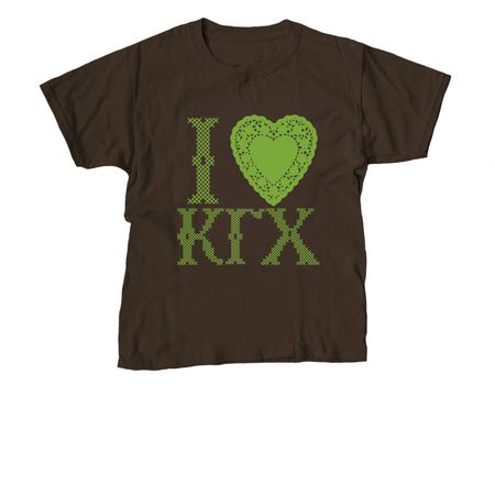 iheartkrx shirt, a Dark Chocolate Youth Unisex Tee