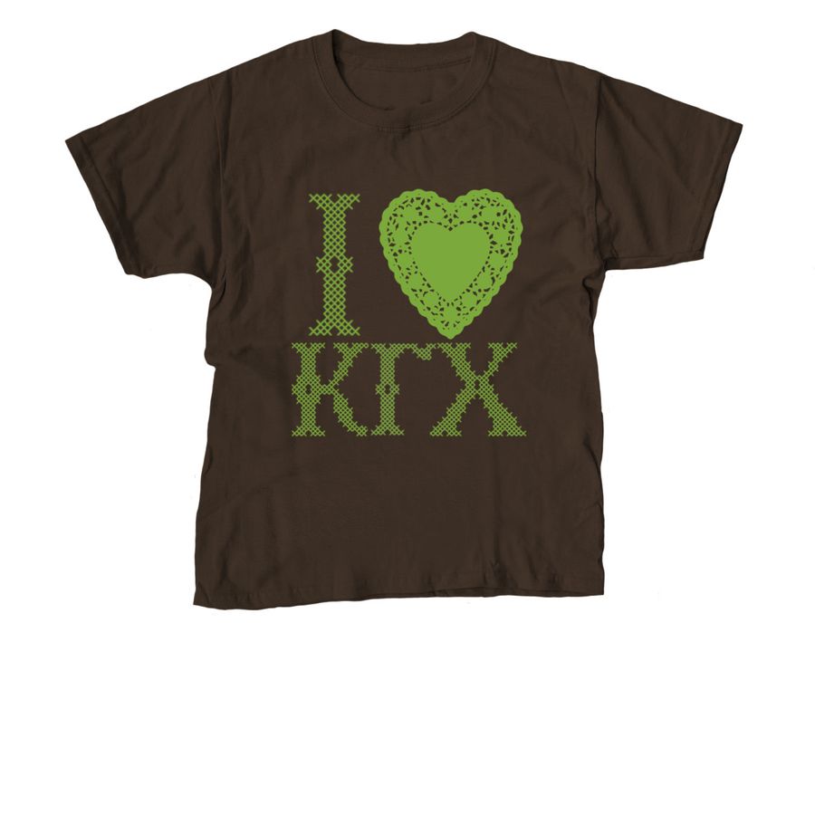 iheartkrx shirt, a Dark Chocolate Youth Unisex Tee
