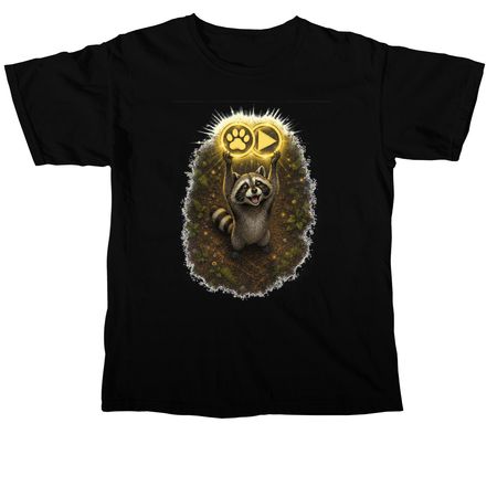 Paws Play Racoon, a Black Comfort Colors Unisex Tee