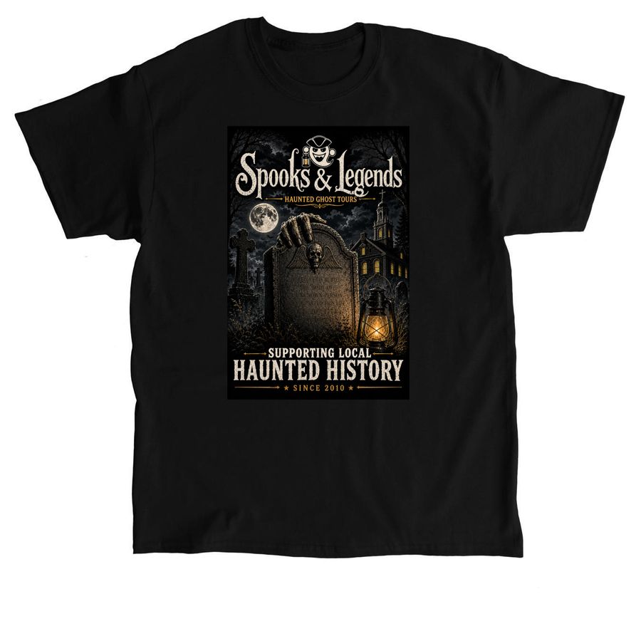 Spooks and Legends Heritage Tee, a Black Classic Unisex Tee