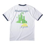 Team Oz 2026, a White/ Navy Cotton Ringer Tee (back-view)