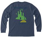 Team Oz 2026, a Heather Navy Premium Long Sleeve Tee (back-view)