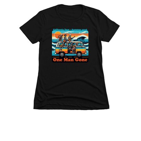 One Man Gone California Tour 2026, a Black Women's Slim Fit Tee