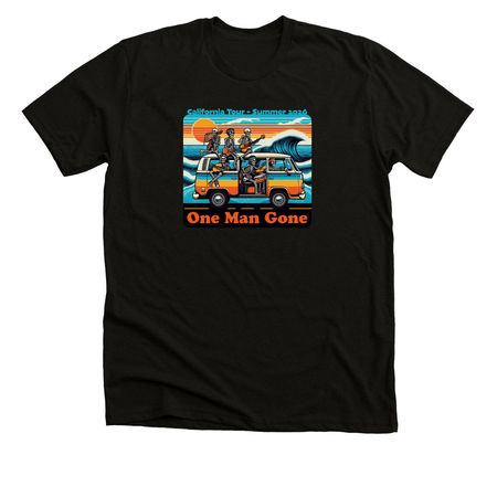 One Man Gone California Tour 2026, a Black Heather Premium Unisex Tee