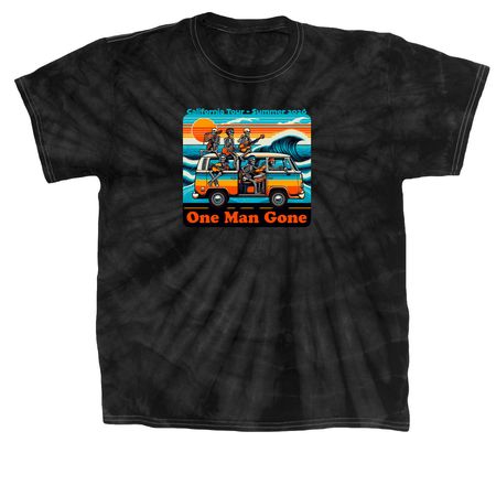 One Man Gone California Tour 2026, a Black Classic Tie Dye Tee
