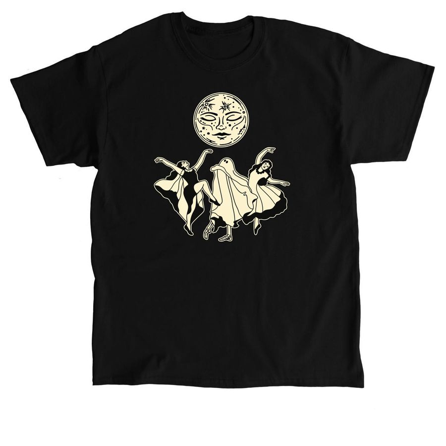 Official Two Girls One Ghost Dancing Moon shi, a Black Classic Unisex Tee