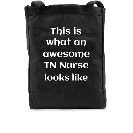 Awesome Nurse Tote, a Black Recycled Cotton Tote Bag