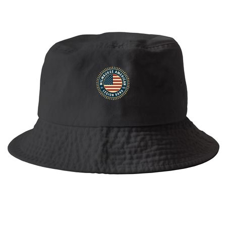 MALB Hat, a Black Printed Bucket Hat