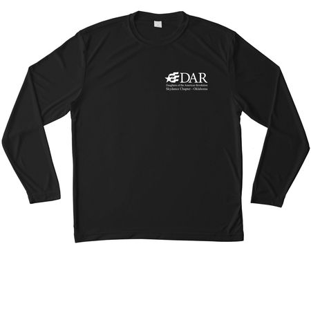 Skydance Logo Items, a Black Unisex Performance Long Sleeve Tee