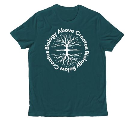 Biology Creates Biology, a Deep Sea Green Allmade Organic Cotton Unisex Tee