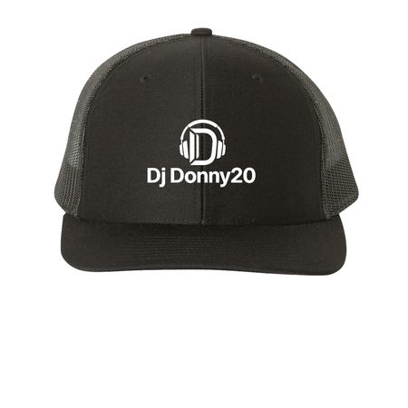 Dj Donny20 Hats, a Black Printed Snapback Trucker Cap