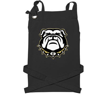 Brookfield Bulldogs Apron, a Black Cotton Canvas Pocket Apron