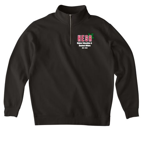HESA Apparel, a Black Midweight Quarter Zip Pullover