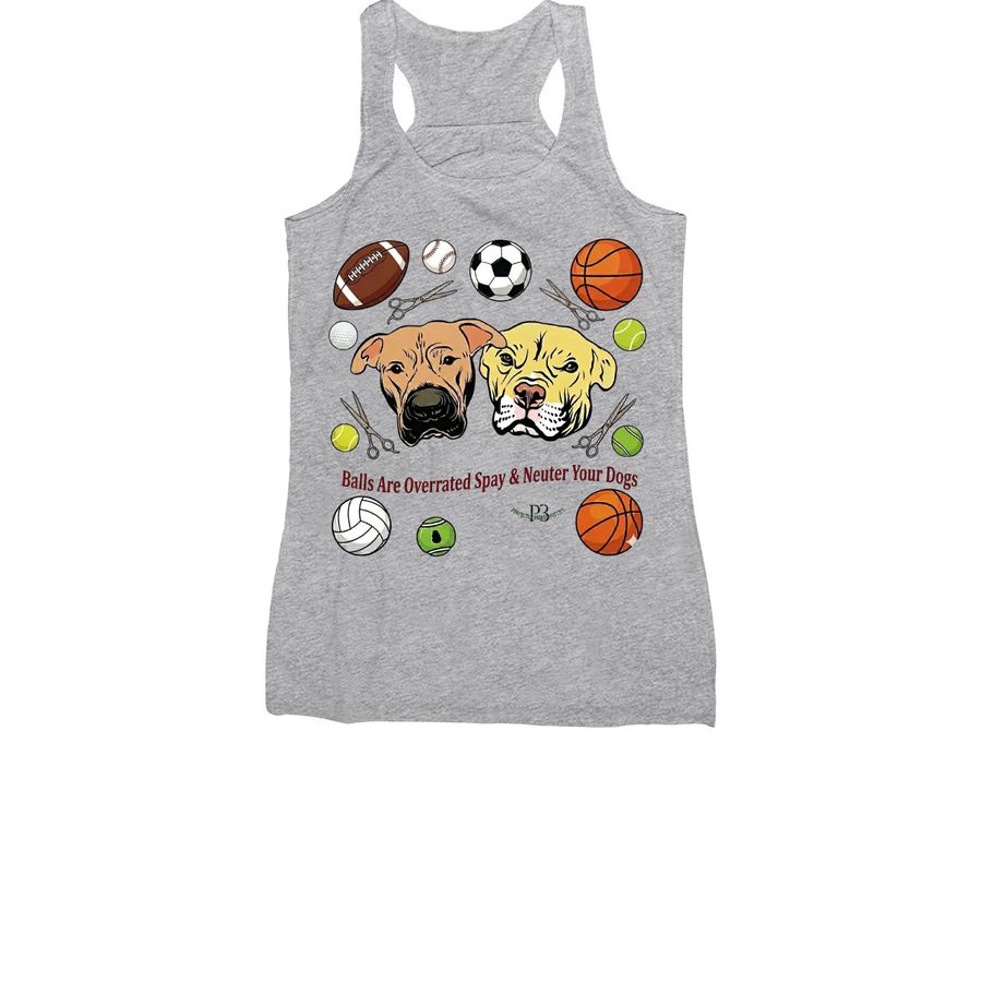 Balls Are Overrated&nbsp;, a Athletic Heather Women's Racerback