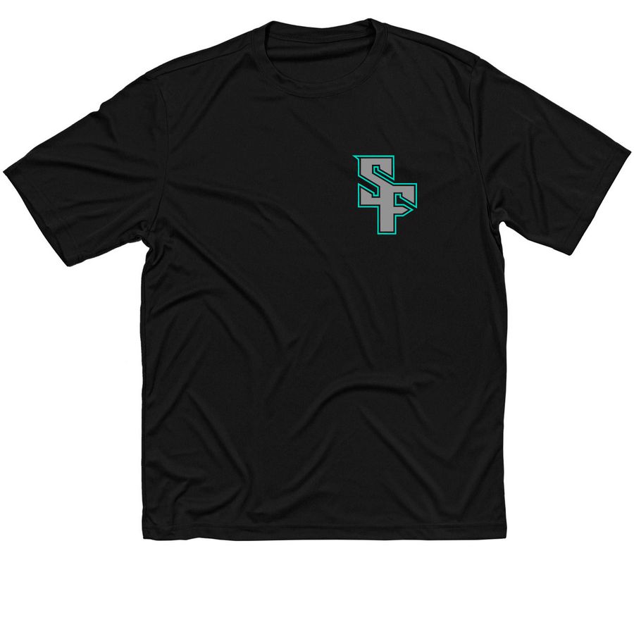 SF Front / Pirate Back Performance, a Black Classic Performance Tee