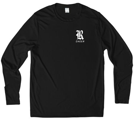 RICE CHEER - NIKE MERCH, a Black UV Performance Long Sleeve Tee