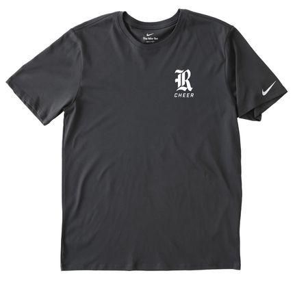 RICE CHEER - NIKE MERCH, a Anthracite Nike Dri-FIT Jersey Blend Performance Tee