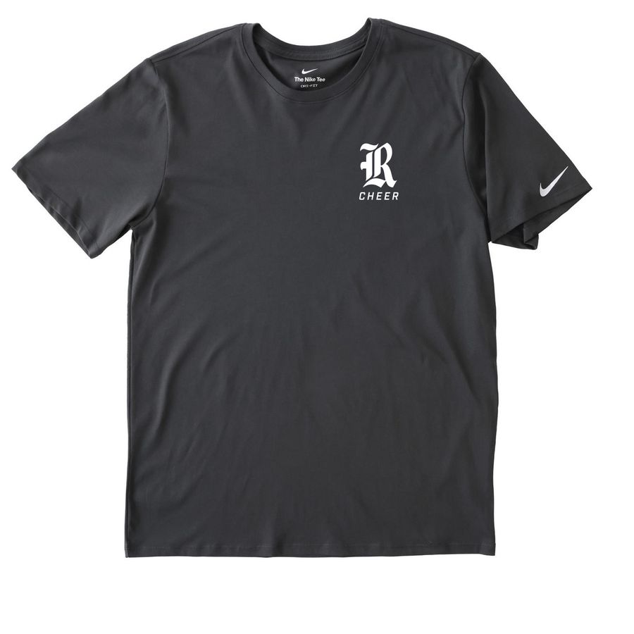 RICE CHEER - NIKE MERCH, a Anthracite Nike Dri-FIT Jersey Blend Performance Tee