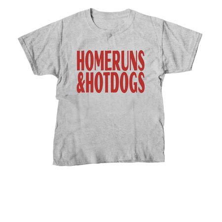 Homeruns & Hotdogs, a Sport Grey Youth Unisex Tee