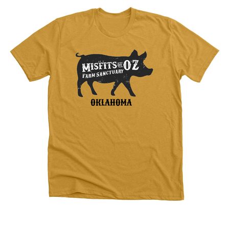 Misfits Oklahoma Logo, a Heather Mustard Premium Unisex Tee