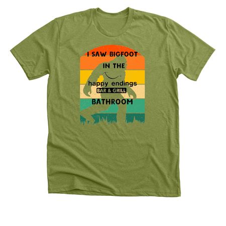 Bigfoot, a Heather Green Premium Unisex Tee