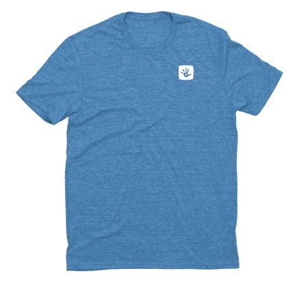 COTP Classic Handprint Tee, a Azure Blue Allmade Eco Triblend Unisex Tee