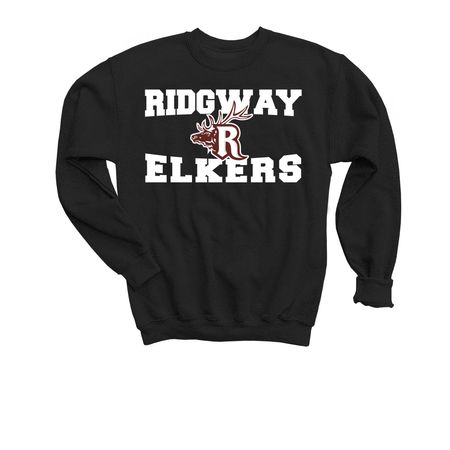 PTO Elker Attire, a Black Youth Crewneck Sweatshirt