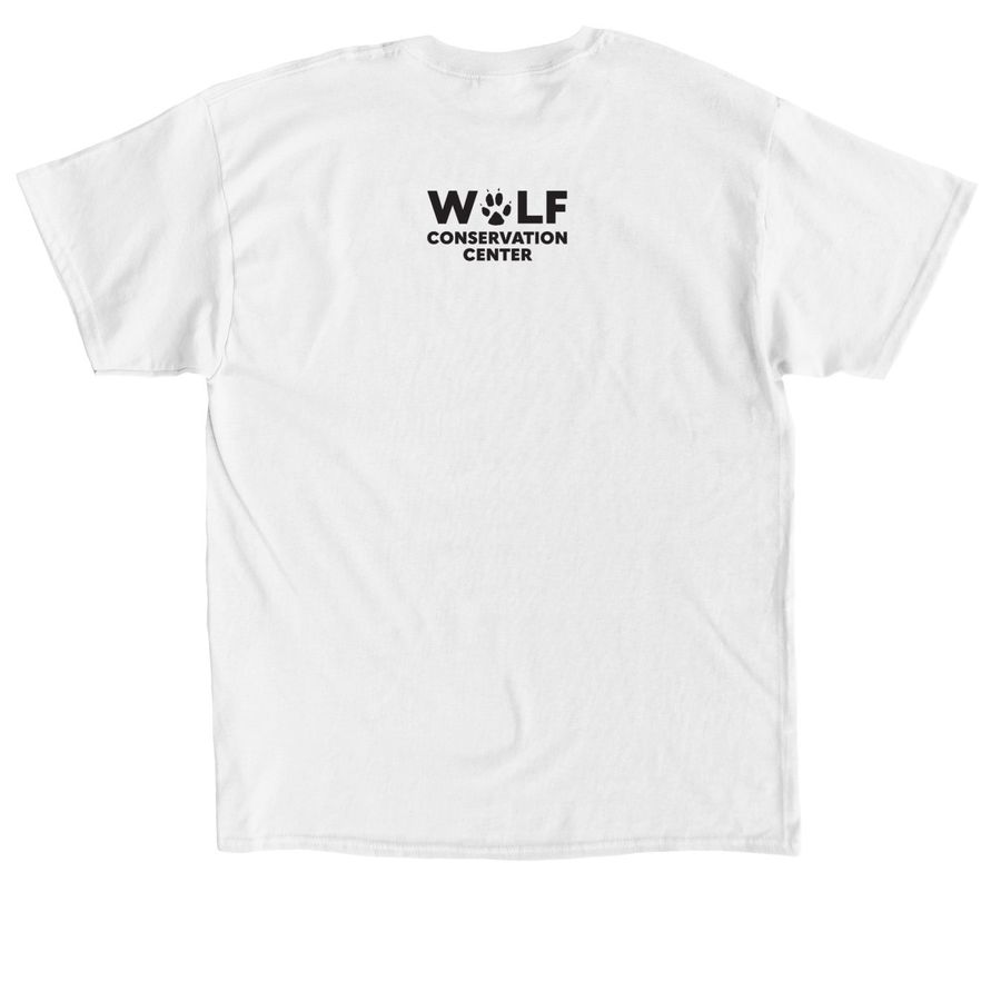 Endangered Species Day: Wolves Are Essential, a White Classic Unisex Tee (back-view)