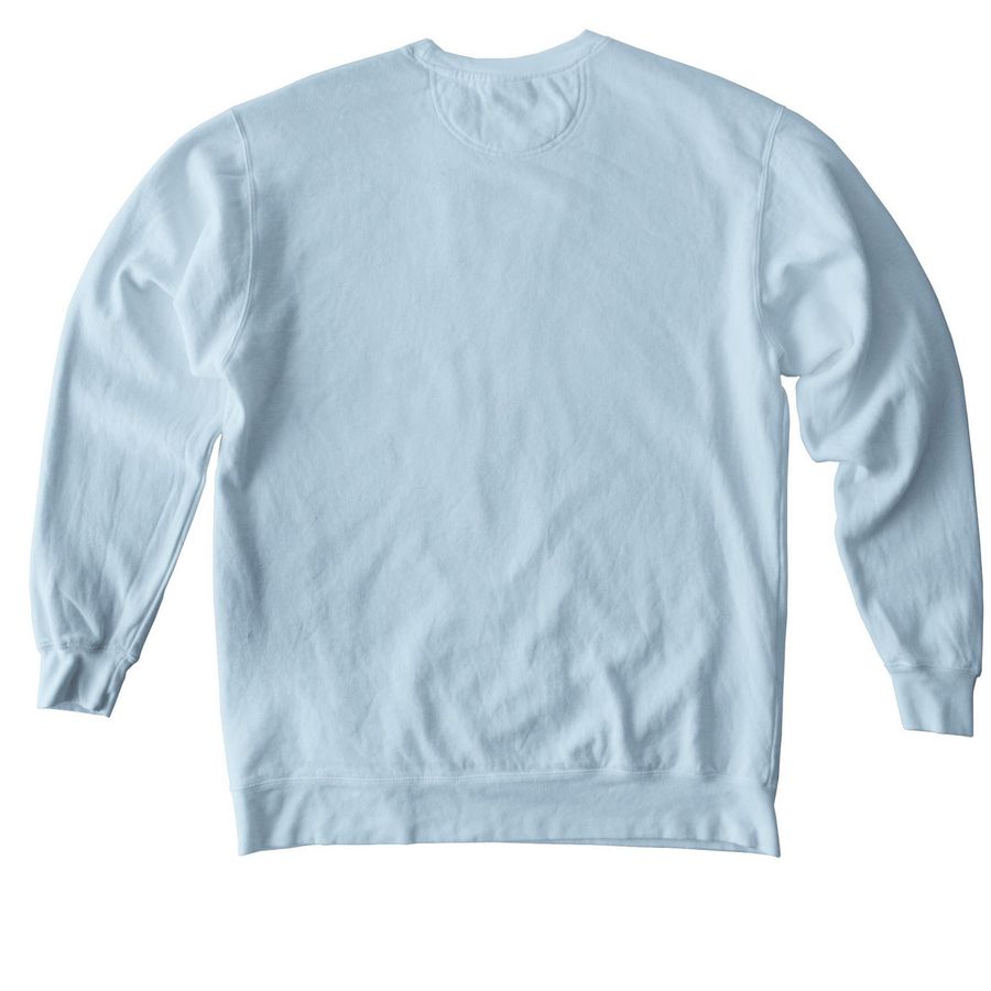 Vintage Bulldog, a Chambray Comfort Colors Crewneck Sweatshirt (back-view)
