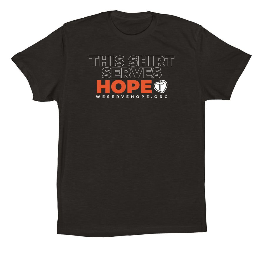 This Shirt Serves Hope - Black, a Black Premium Cotton Tee