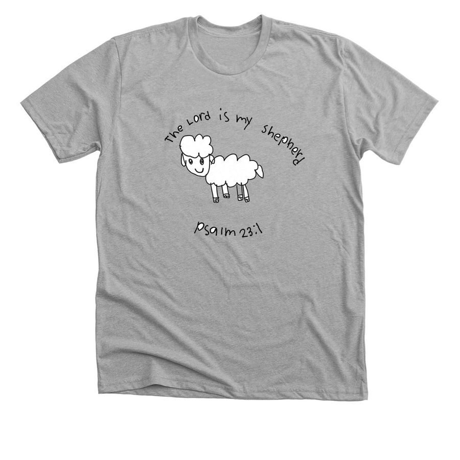 The Lord is my Shepherd, a Athletic Heather Premium Unisex Tee