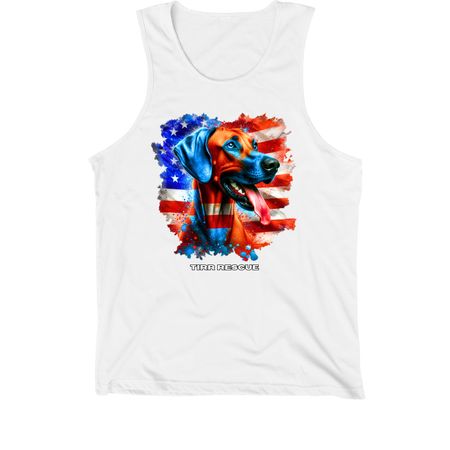 Pawsitively Patriotic!, a White Premium Cotton Tank