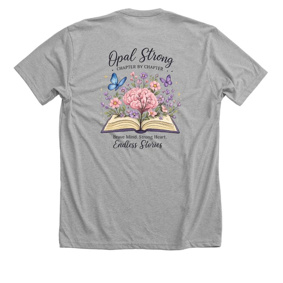 Opal Strong, a Athletic Heather Premium Unisex Tee (back-view)