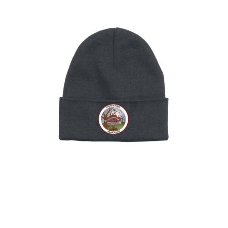 Official AOP Merch, a Heather Grey Printed Base Camp Beanie