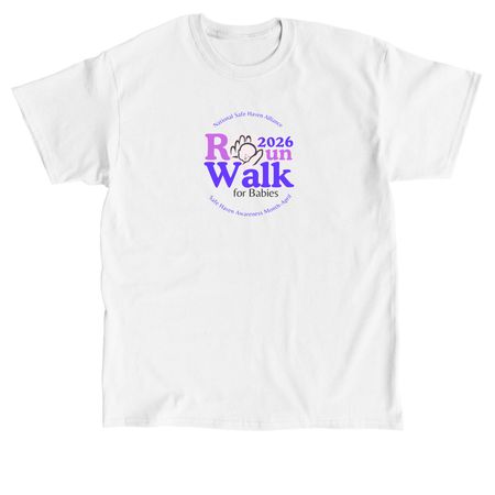 2026 Safe Haven RunWalk for Babies, a White Classic Unisex Tee
