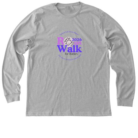 2026 Safe Haven RunWalk for Babies, a Athletic Heather Premium Long Sleeve Tee