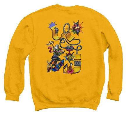 BROKEN BRAIN BONE, a Gold Crewneck Sweatshirt