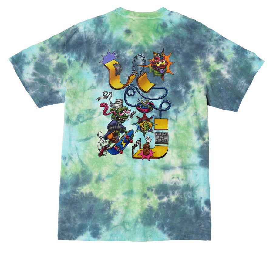 BROKEN BRAIN BONE, a Planet Earth Colorburst Crystal Tie Dye Tee