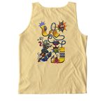 BROKEN BRAIN BONE, a Butter Comfort Colors Tank Top (back-view)
