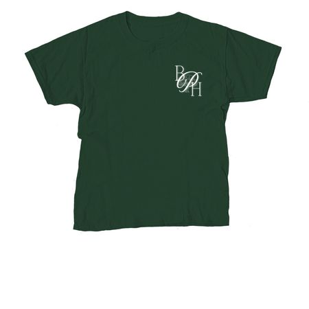 Brianna Hope Photos, a Forest Green Youth Unisex Tee (back-view)