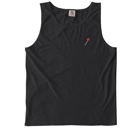 The Lollipop Tee, a Black Comfort Colors Tank Top