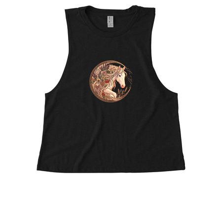Freyja, a Deep Black Allmade Eco Triblend Women?s Muscle Tank